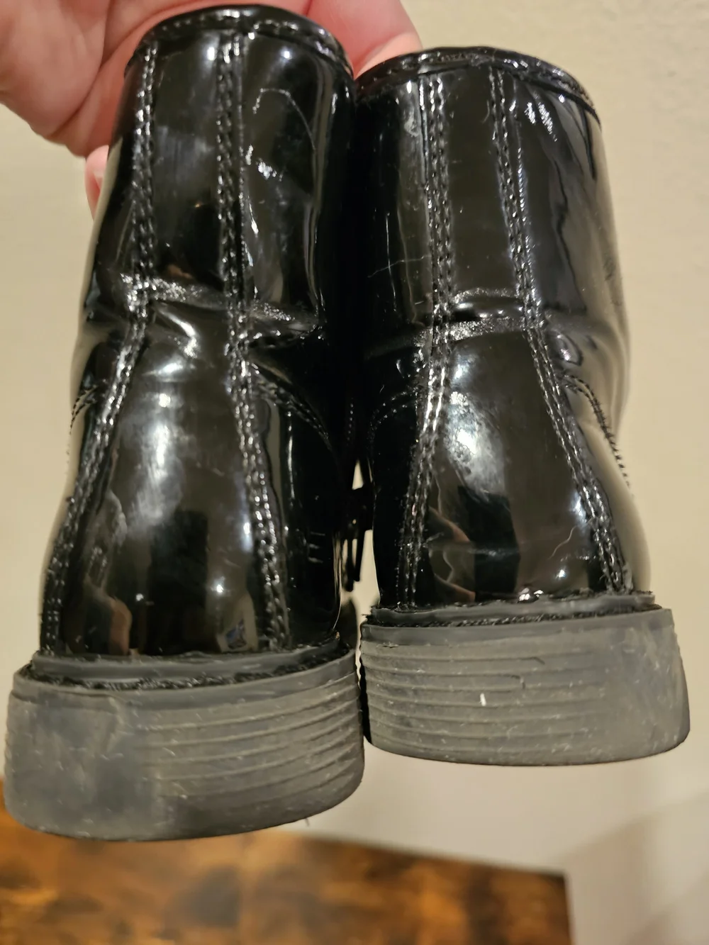 Children's Place Black Lace-Up Boots with Colorful Bead Accents